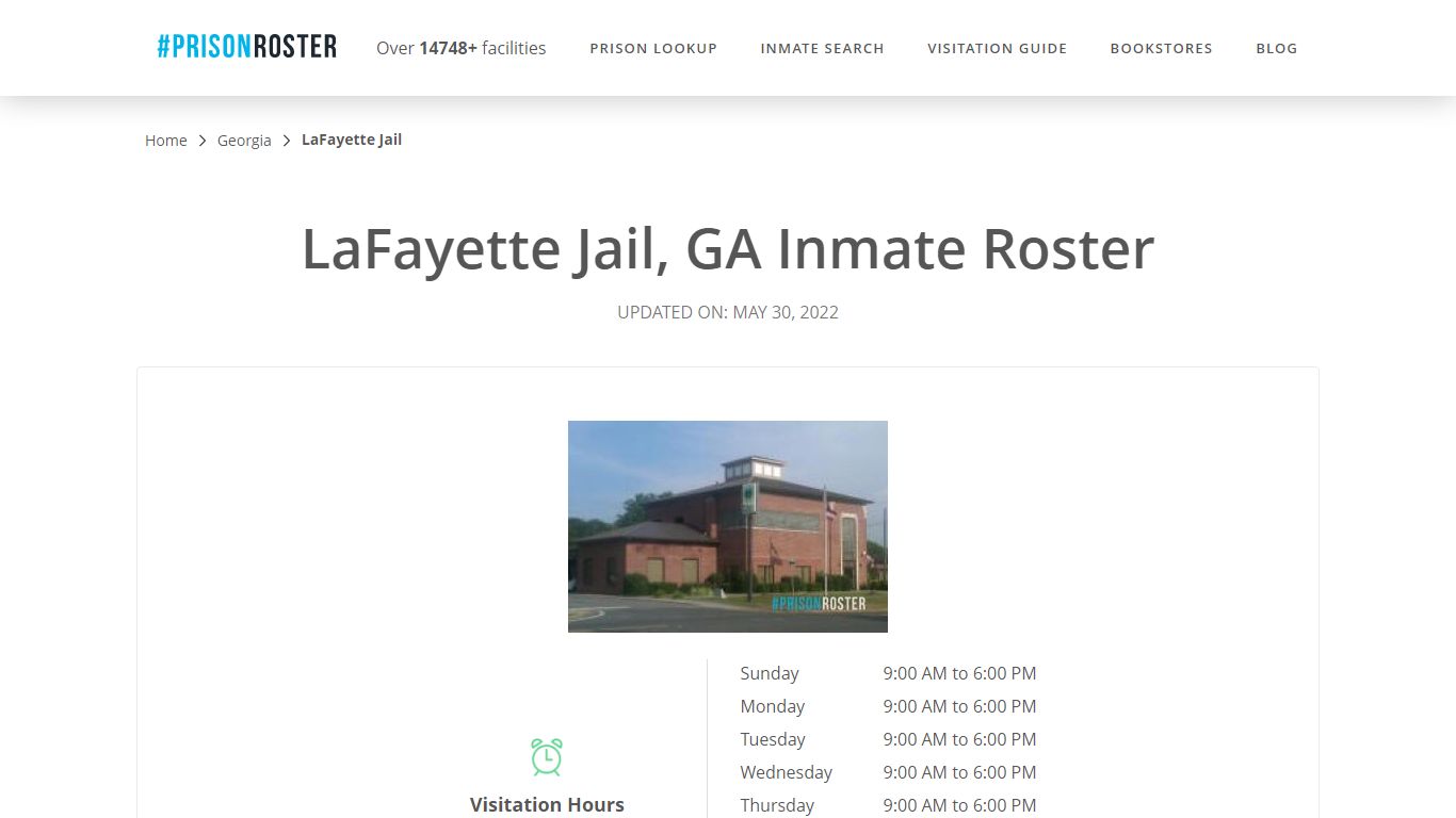 LaFayette Jail, GA Inmate Roster